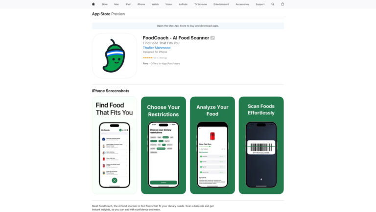 Top Foodcoach AI Tool Review
