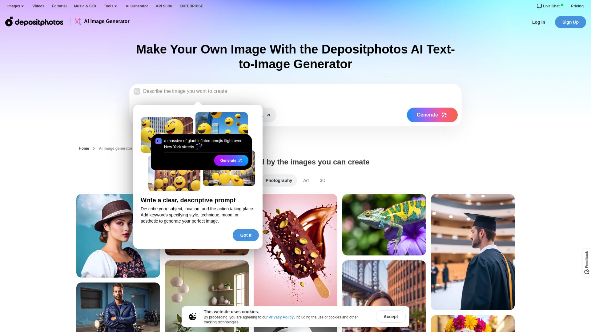 Depositphotos AI Image Generator logo