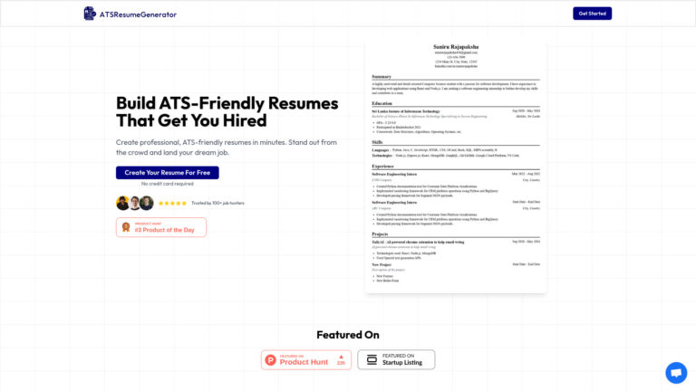 Best Atsresumegenerator AI Tool Review
