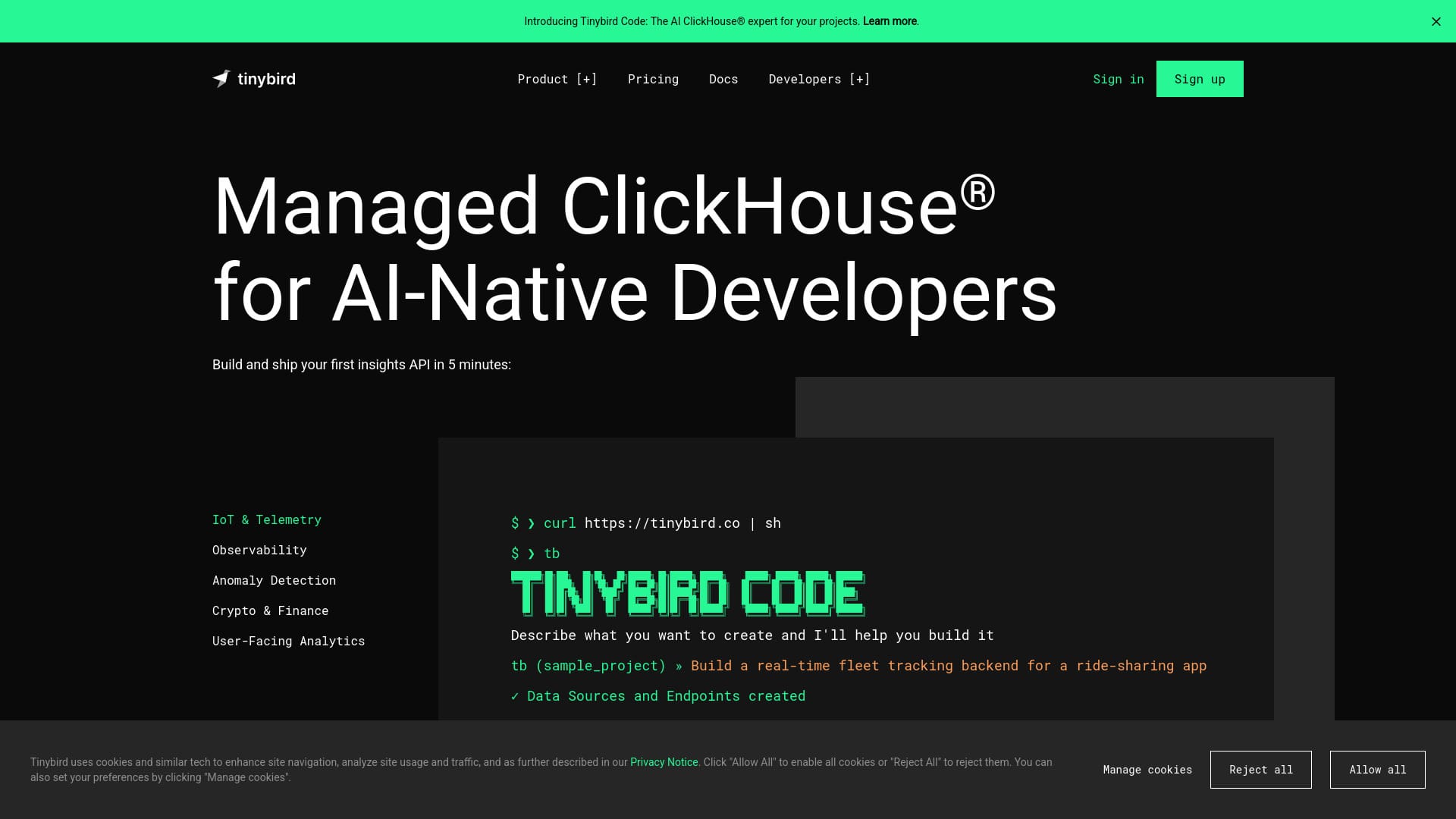 Tinybird logo
