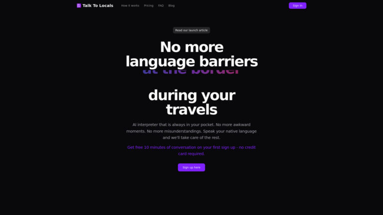 Trending Talk To Locals AI Tool Review