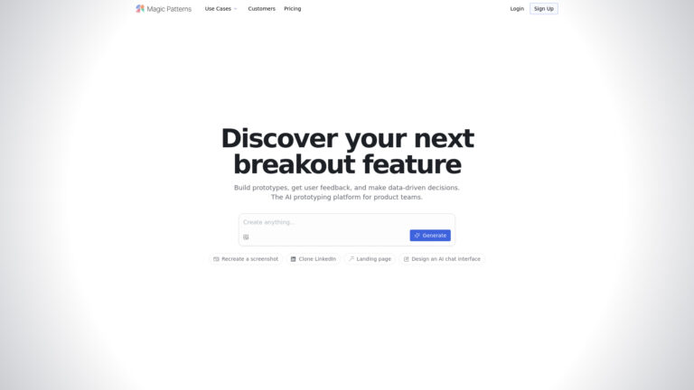Free Magic Patterns AI Tool Review