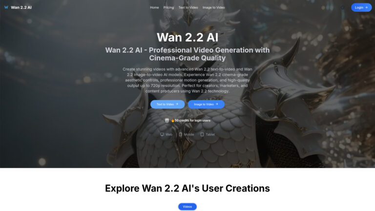 New Wan 2.2 AI AI Tool Review