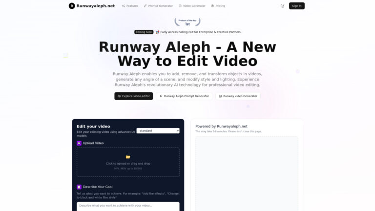 Best Runwayaleph.net AI Tool Review