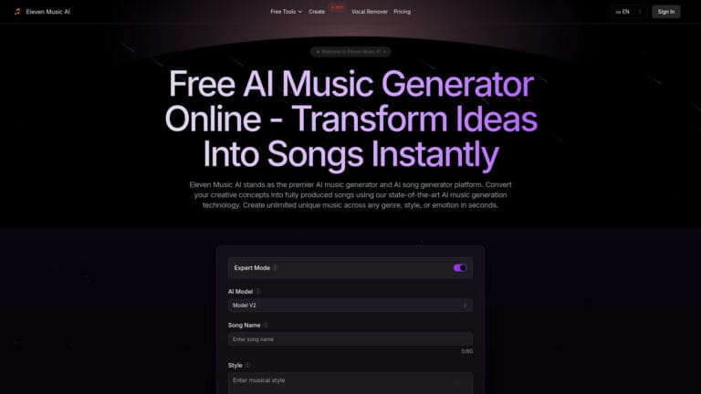 Top Eleven Music AI AI Tool Review