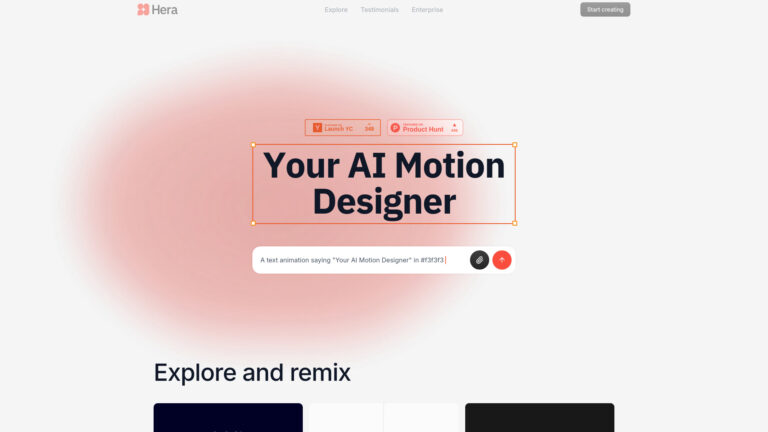 Trending Hera – Your AI Motion Designer AI Tool Review