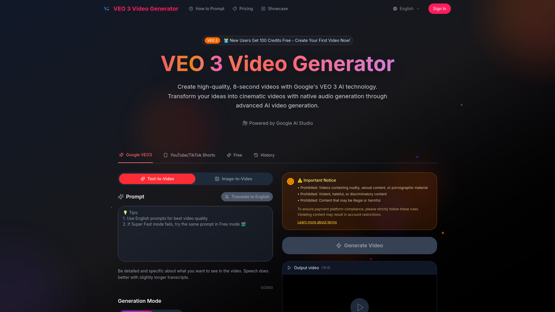 veo 3 free video generator logo
