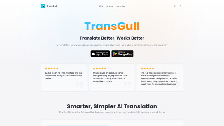 Powerful Transgull AI Tool Review