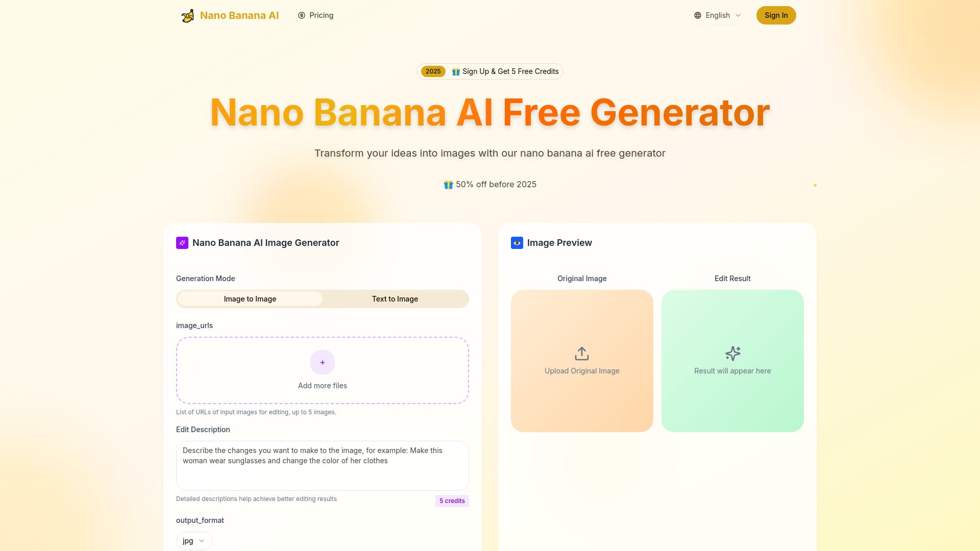 nano banana ai free logo