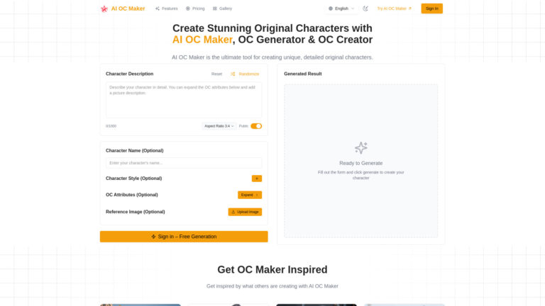 Innovative AI Oc Maker AI Tool Review