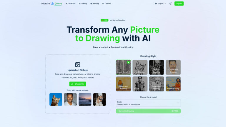 Advanced Picture To Drawing AI Tool Review