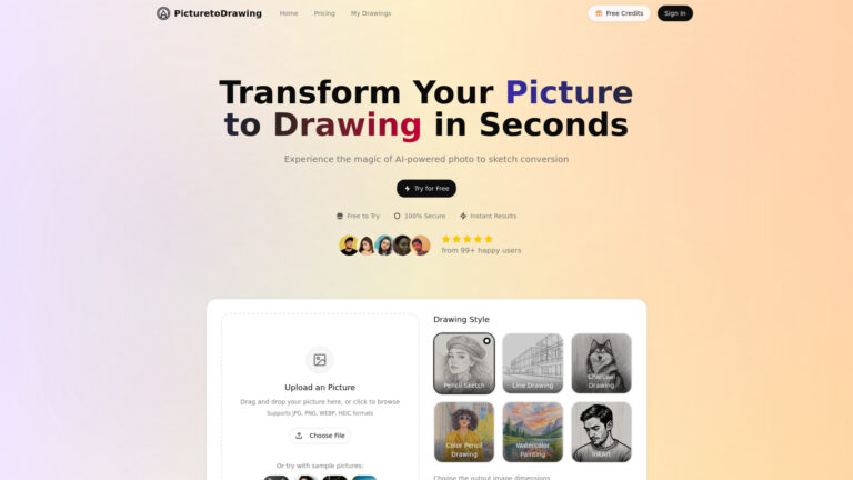 New Picture To Drawing AI Tool Review