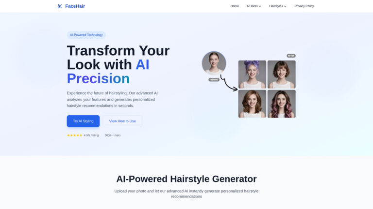 Popular Facehair AI Tool Review