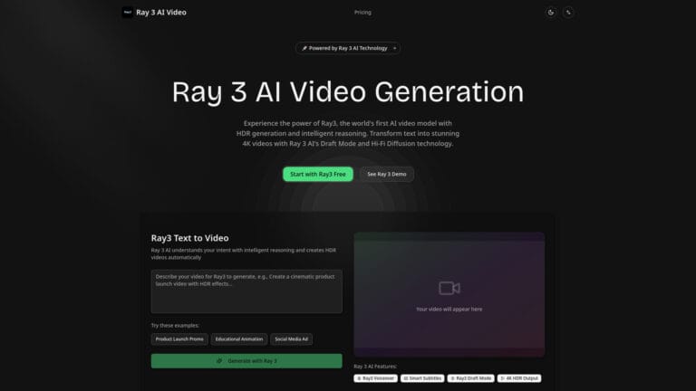 Popular Ray 3 AI Tool Review