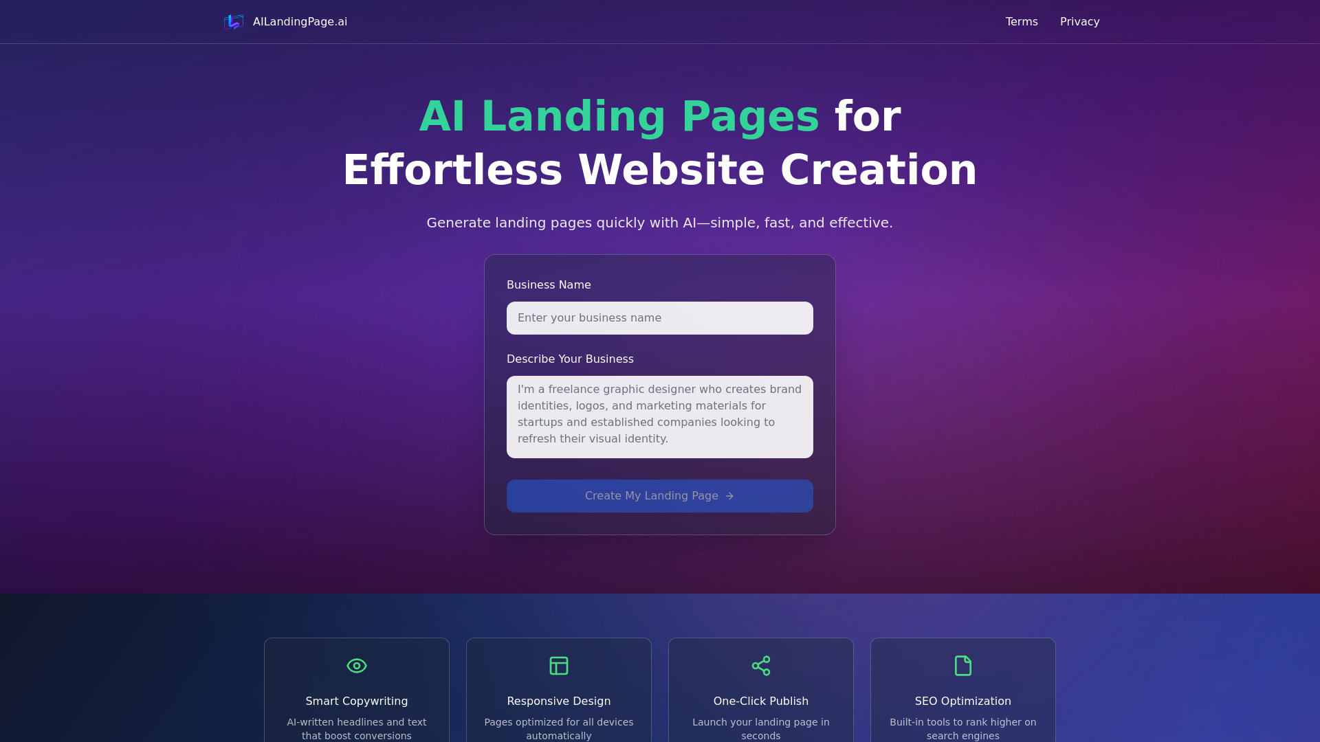 AI LandingPage