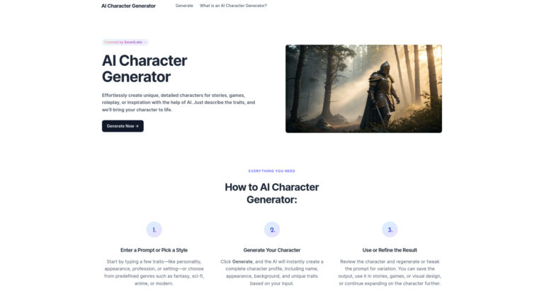 Smart AI Character Generator AI Tool Review