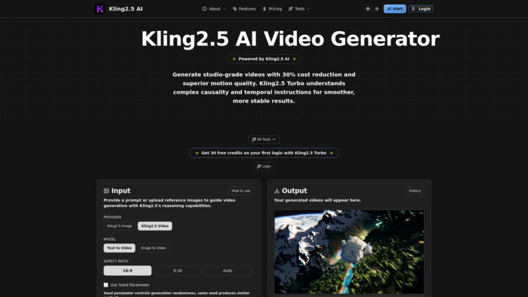 Free Kling 2.5 AI AI Tool Review