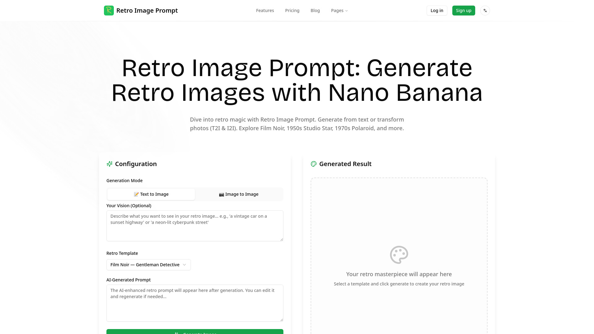 Retro Image Prompt
