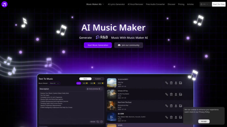 Best AI Music Maker AI Tool Review