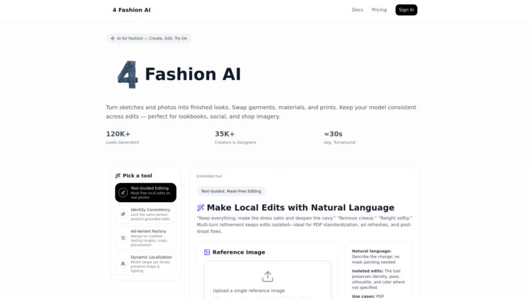 Trending 4 Fashion AI AI Tool Review