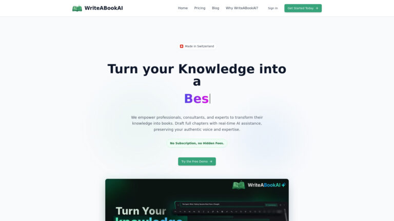 Innovative Writeabookai AI Tool Review