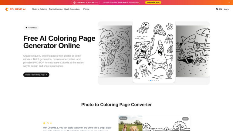 Advanced Colorme.ai：free AI Coloring Page Generator AI Tool Review