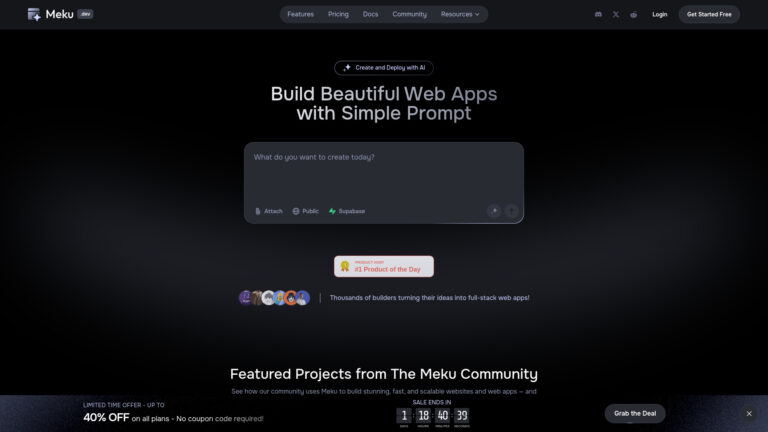Free Meku.dev AI Tool Review