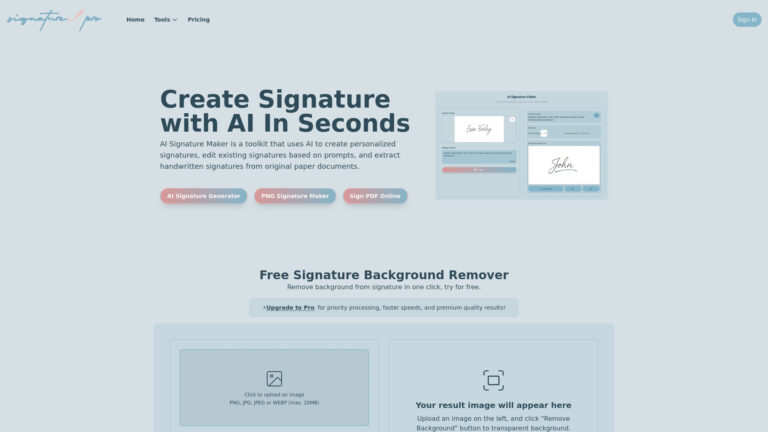 Trending AI Signature Generator AI Tool Review