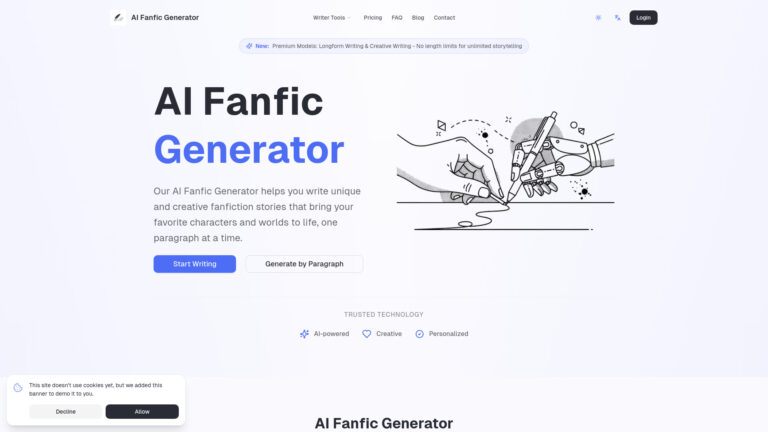 Top Fanfic Generator AI Tool Review
