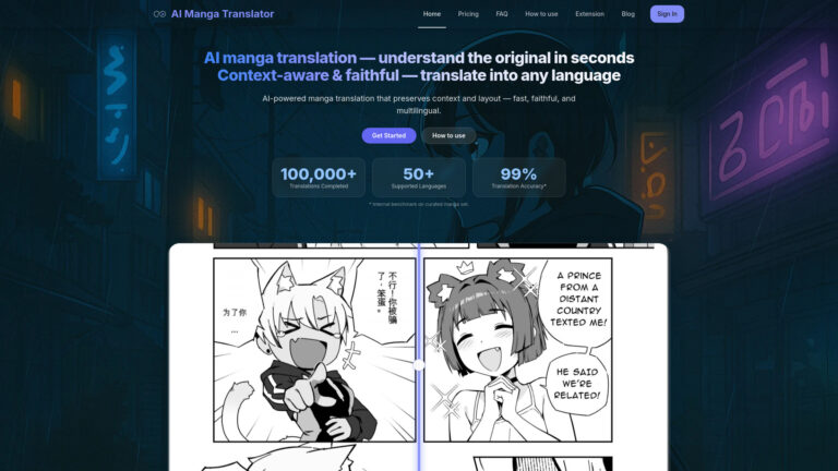 Trending AI Manga Translator AI Tool Review