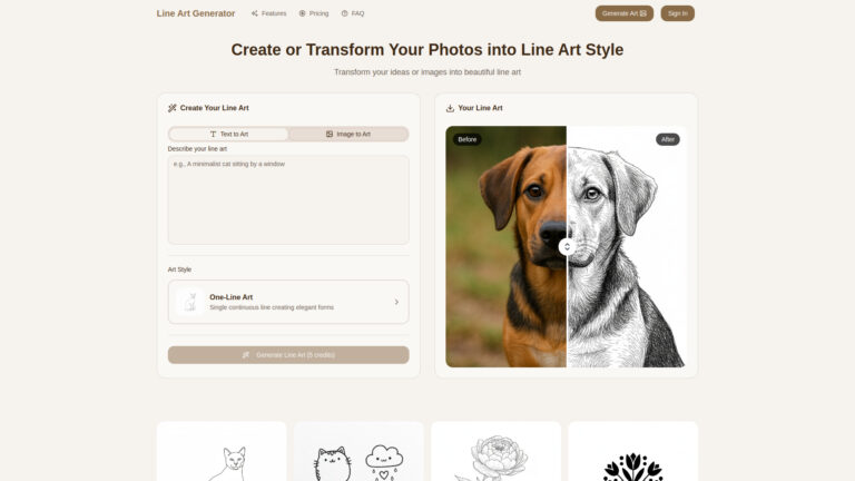 Best Line Art Generator AI Tool Review