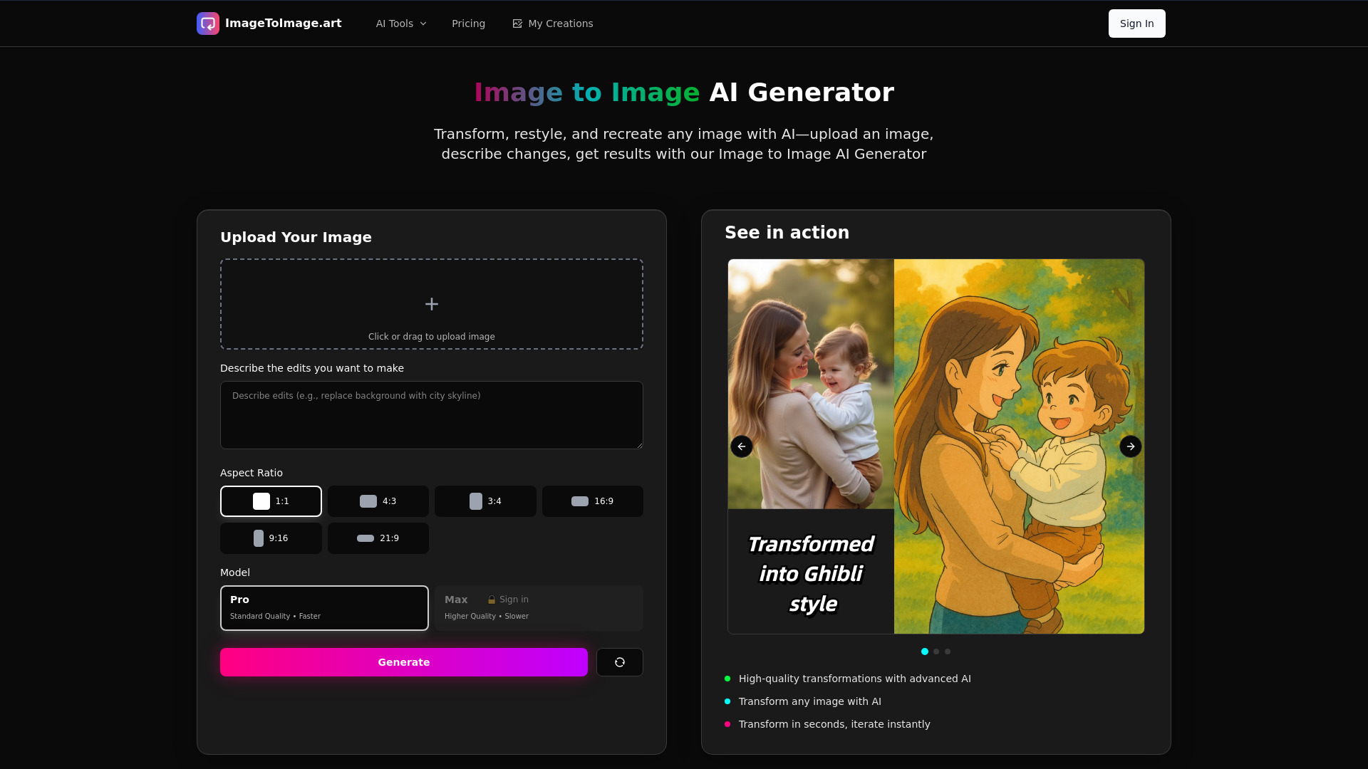 Image to Image AI Generator logo