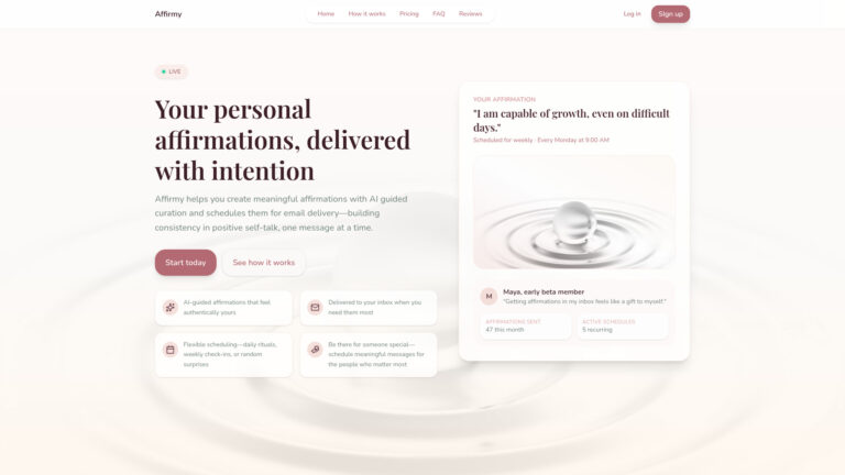 Advanced Affirmy AI Tool Review