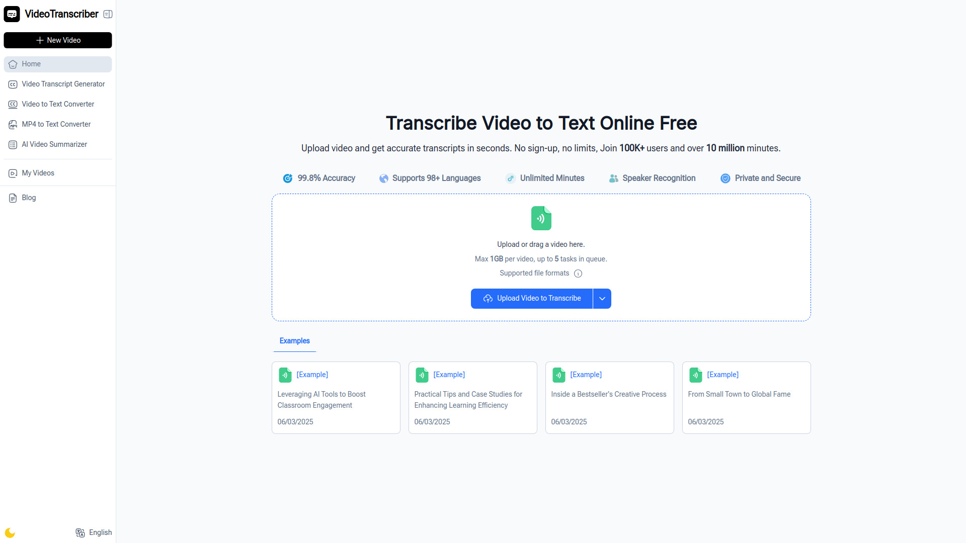 Video Transcriber AI logo