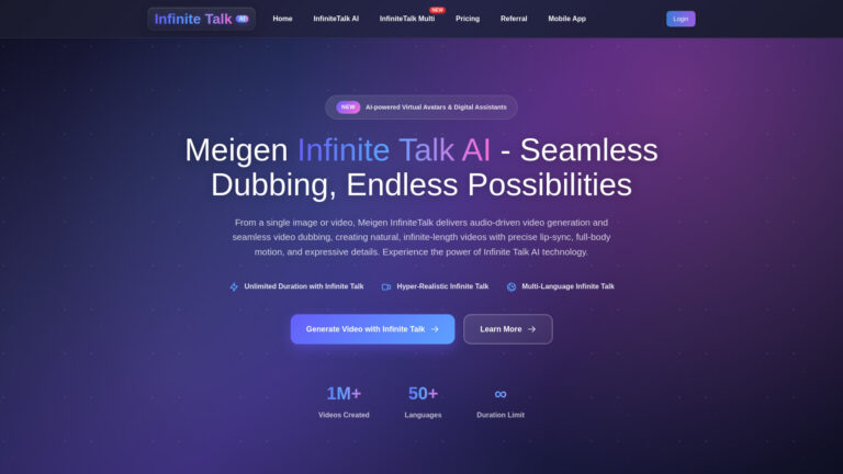New Infinite Talk AI AI Tool Review
