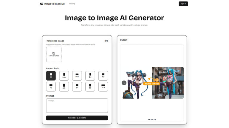 Advanced Image To Image AI AI Tool Review