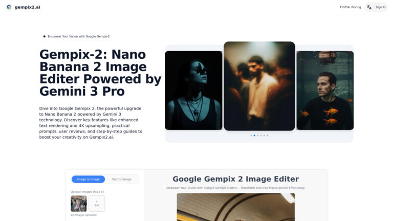 Trending Gempix2.ai ：free Google Gempix 2 For AI Image Generation & Photo Editor AI Tool Review