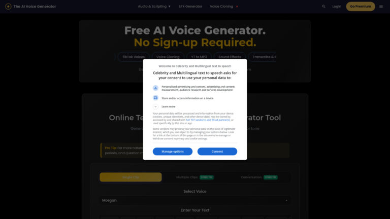 Advanced The AI Voice Generator AI Tool Review