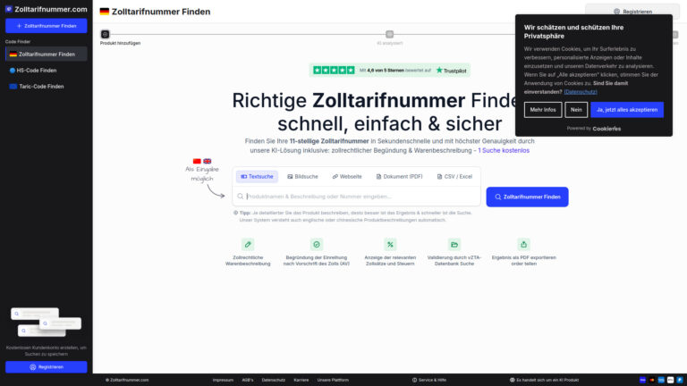 Popular Zolltarifnummer.com AI Tool Review