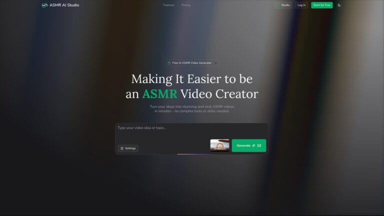 Powerful Asmr AI Studio AI Tool Review