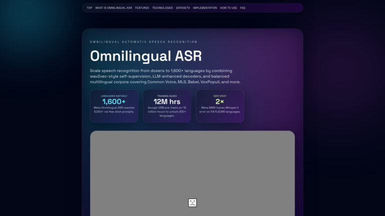 Top Omnilingual Asr AI Tool Review