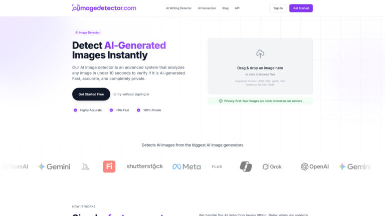 New AI Image Detector AI Tool Review