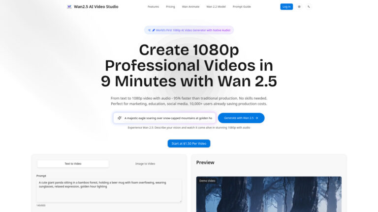 Trending Wan2.5 AI Video Studio AI Tool Review