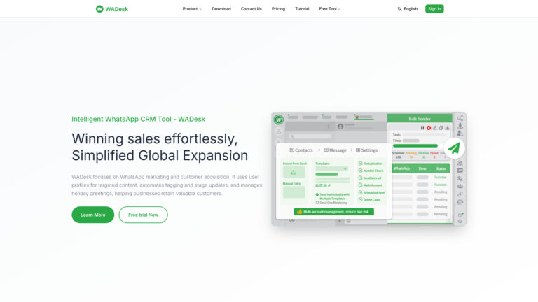 Powerful Wadesk Crm AI Tool Review