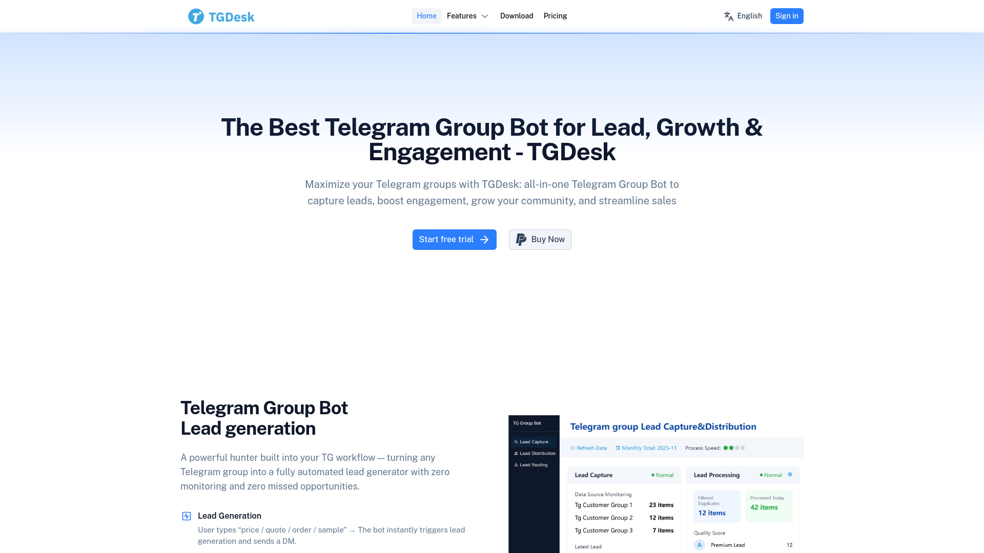 Telegram CRM