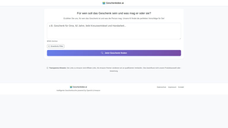 Popular Geschenkidee.ai AI Tool Review