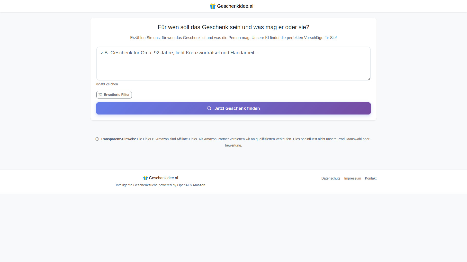 Geschenkidee.ai