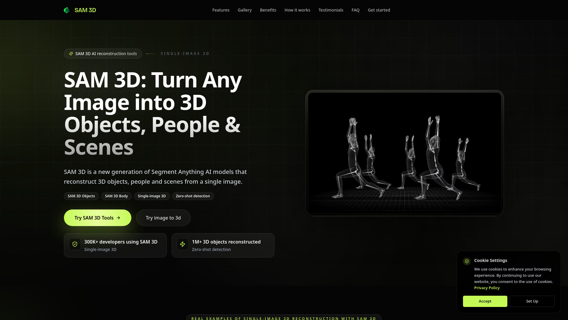 SAM 3D logo