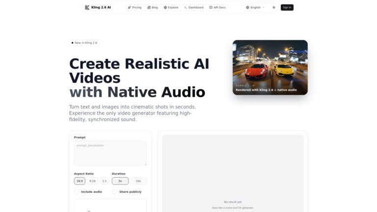Trending Kling 2.6 AI AI Tool Review