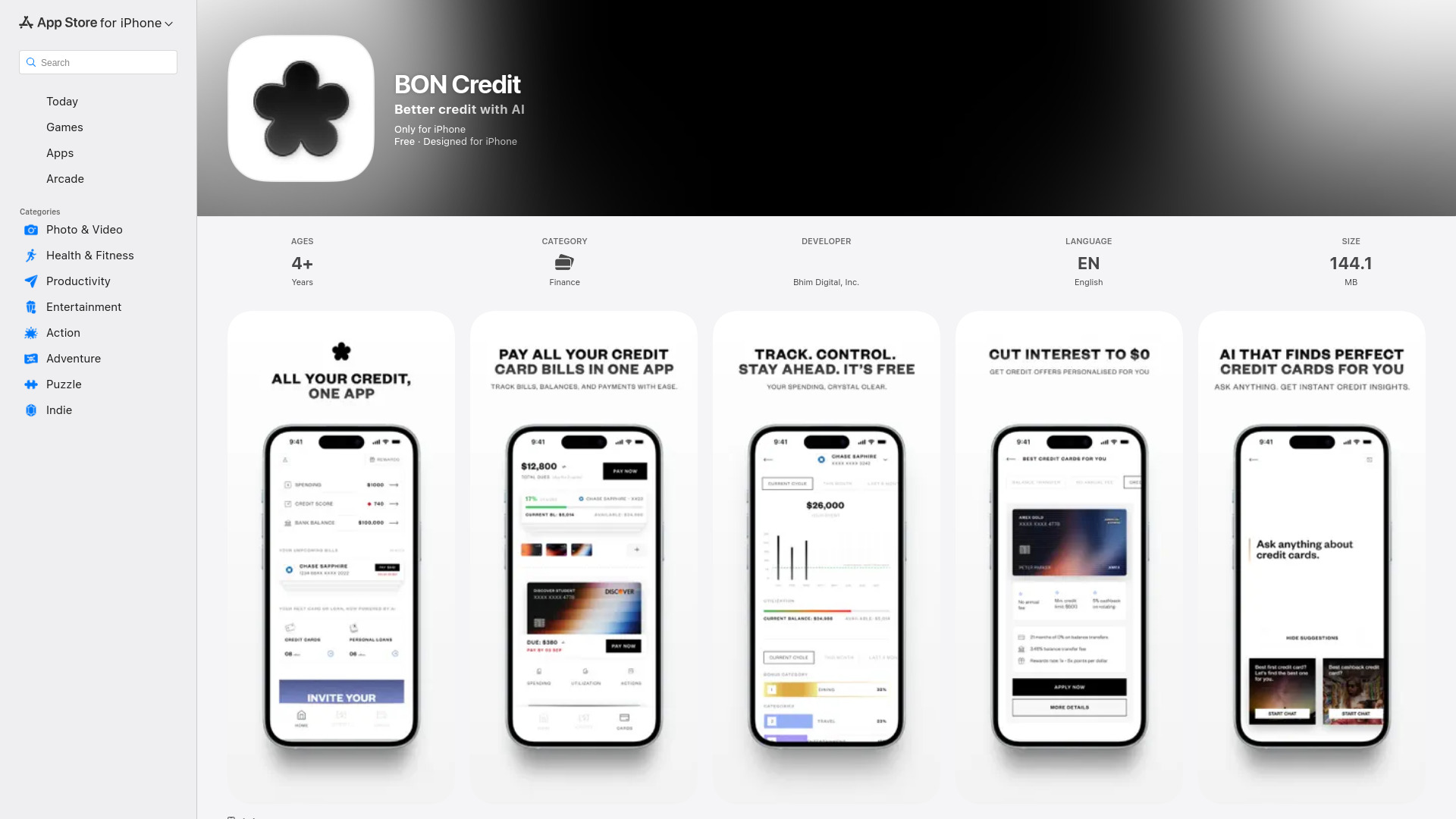 BON Credit App logo